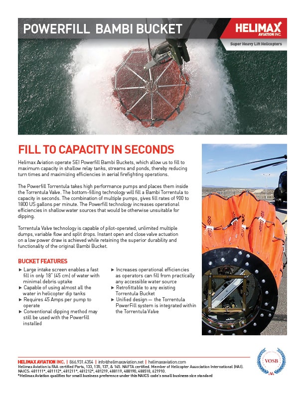 Helimax bucket capabilities