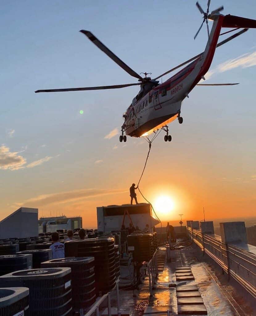 heavy lift sunset